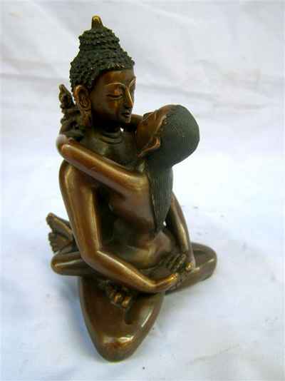 Samantabhadra Statue, [chocolate Oxidize], [old Post], [remakable]