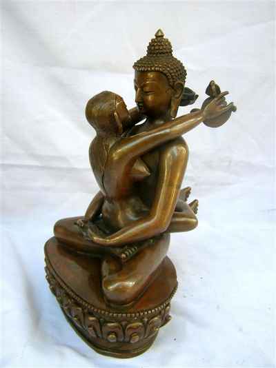 Samantabhadra Statue, [chocolate Oxidize], [old Post], [remakable]