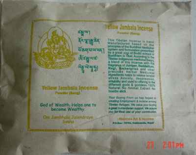 Yellow Jambhala Incense Powder