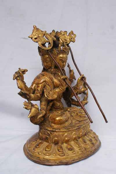 Dhoja Devi Sitatapatra - Umbrella Goddess - Dugar, Statue, [full Gold Plated], [antique Finishing], [sold]