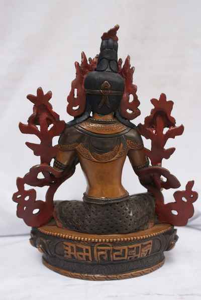 White Tara Statue, [double Color Oxidize], [old Post], [remakable]