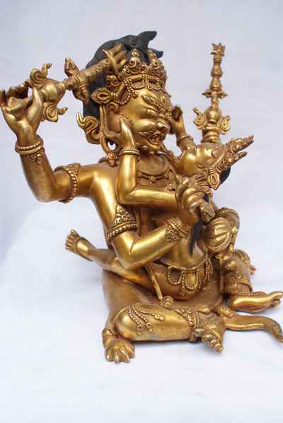 Mahakala - Four Arm [full Gold Plated], [old Post], [remakable]