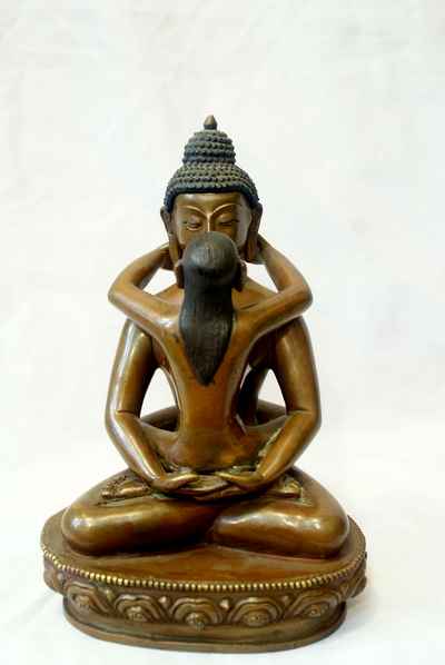 Samantabhadra Statue, [chocolate Oxidize], [sold]