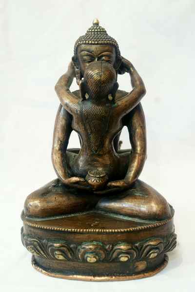 Samantabhadra Statue, [chocolate Oxidize], [sold]