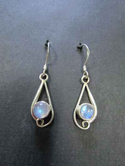 Rainbow Moonstone Earing, [sold]