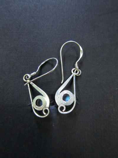 Rainbow Moonstone Earing, [sold]