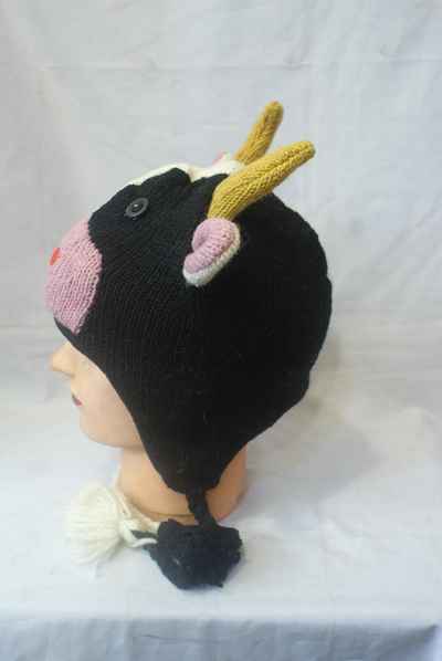 Cow Woolen Cap