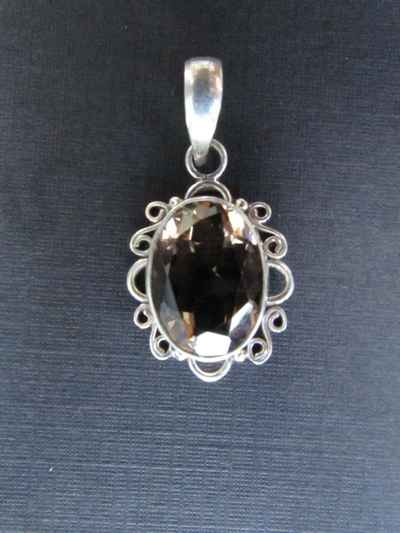 Faceted Smokey Quartz Pendanta