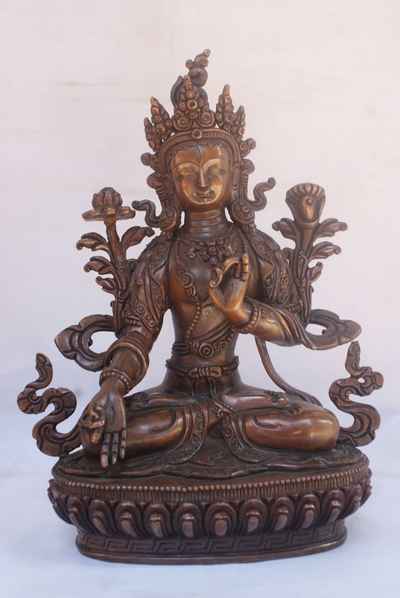 White Tara Statue, [chocolate Oxidize], [old Post], [remakable]