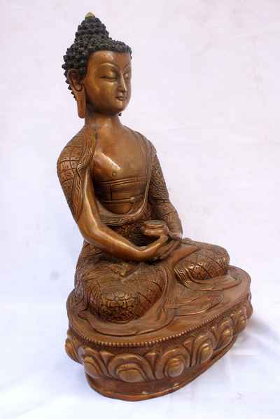 Amitabha Buddha Statue, [chocolate Oxidize], [old Post], [remakable]