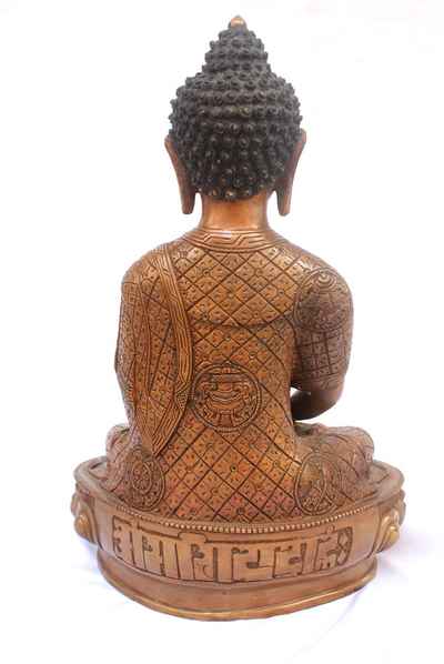 Amitabha Buddha Statue, [chocolate Oxidize], [old Post], [remakable]