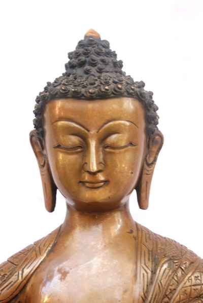 Amitabha Buddha Statue, [chocolate Oxidize], [old Post], [remakable]
