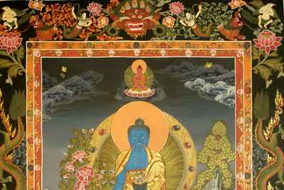 Medicine Buddha Thangka In Newai Style