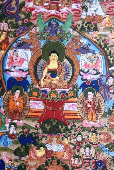 Buddha Life Story Thangka