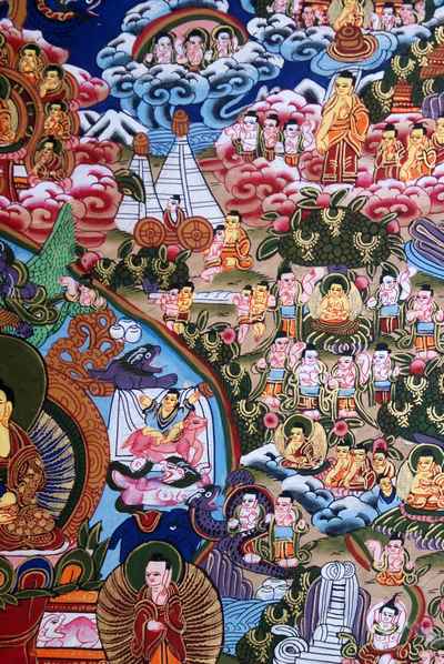 Buddha Life Story Thangka