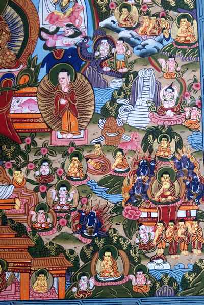 Buddha Life Story Thangka