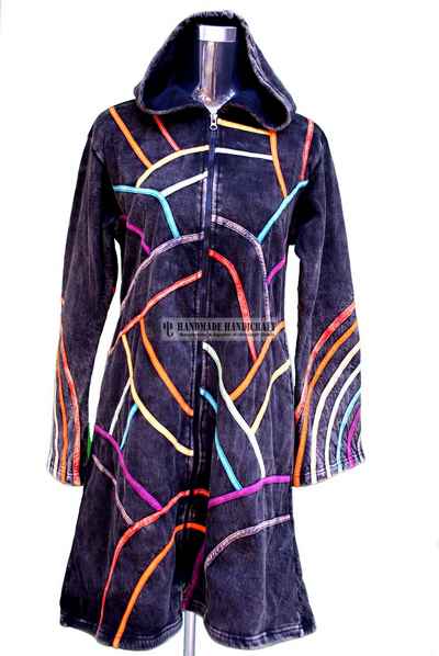 Rib Cotton Long Jacket