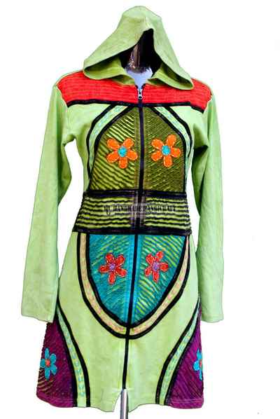 Rib Cotton Long Jacket