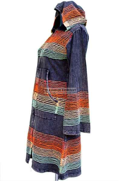 Rib Cotton Long Jacket