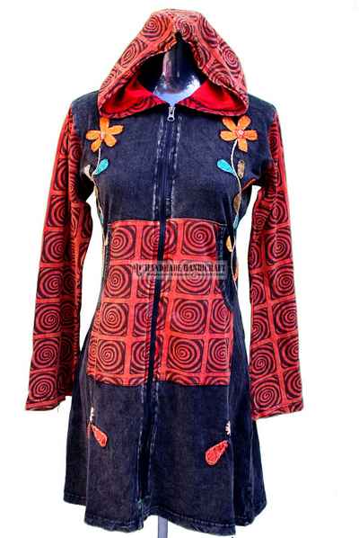 Rib Cotton Long Jacket