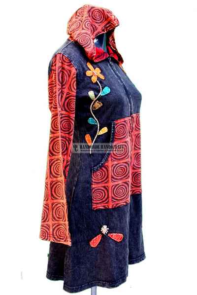 Rib Cotton Long Jacket