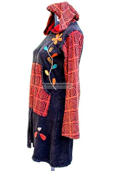 Rib Cotton Long Jacket