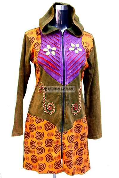 Rib Cotton Long Jacket