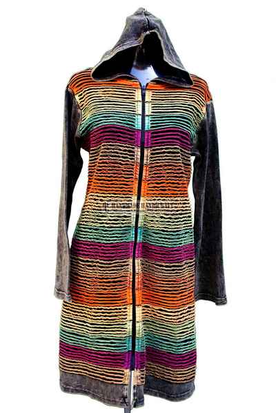 Rib Cotton Long Jacket