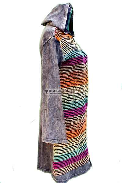 Rib Cotton Long Jacket