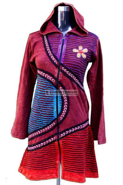 Rib Cotton Long Jacket