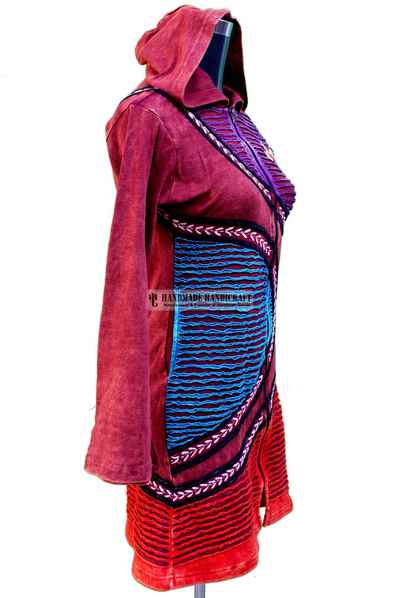 Rib Cotton Long Jacket