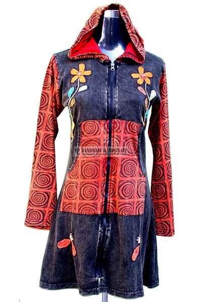 Rib Cotton Long Jacket