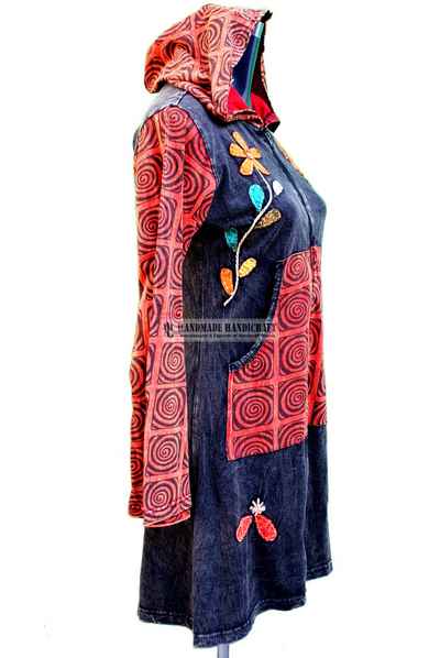 Rib Cotton Long Jacket