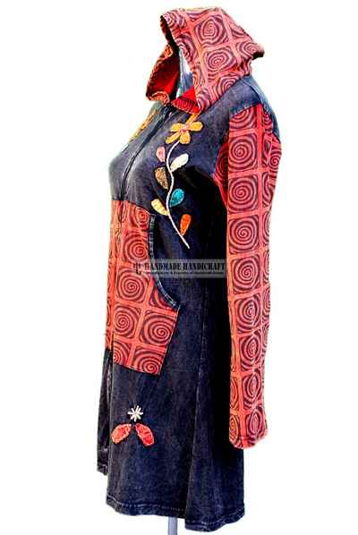 Rib Cotton Long Jacket