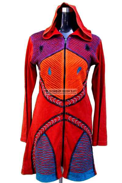 Rib Cotton Long Jacket