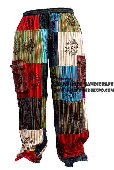 Cotton Patchwork Trouser
