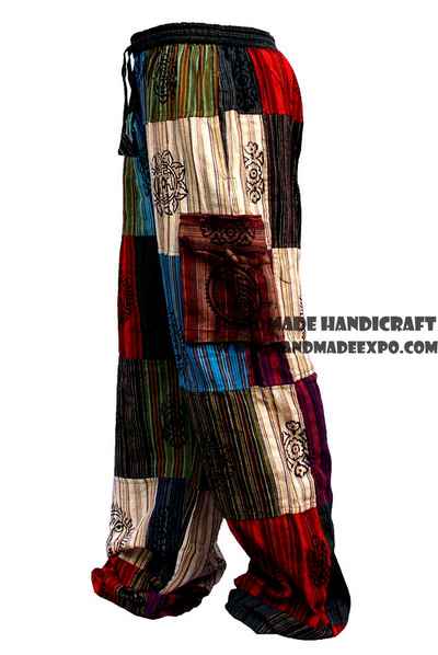Cotton Patchwork Trouser