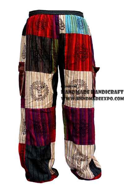Cotton Patchwork Trouser