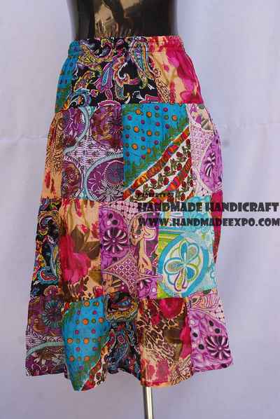 Printed Patch Skirt
