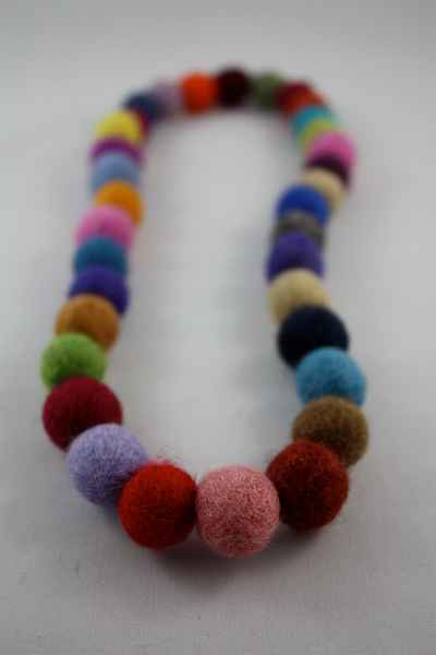 Felt Beads Necklace