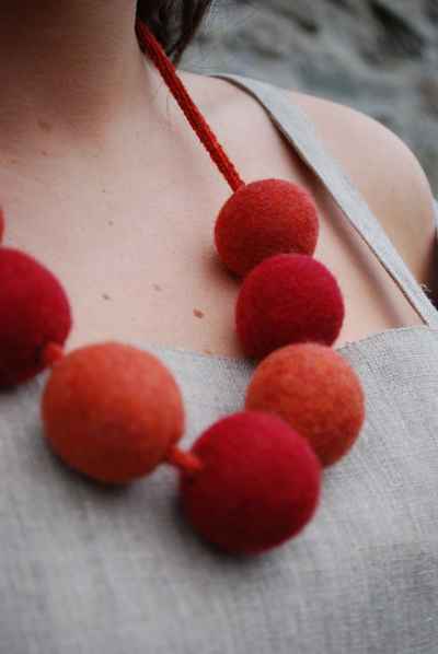 Felt Beads Necklace