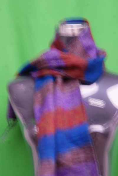 Yak Wool Muffler, Nepali Acrylic Hand Loom Muffler, Striped
