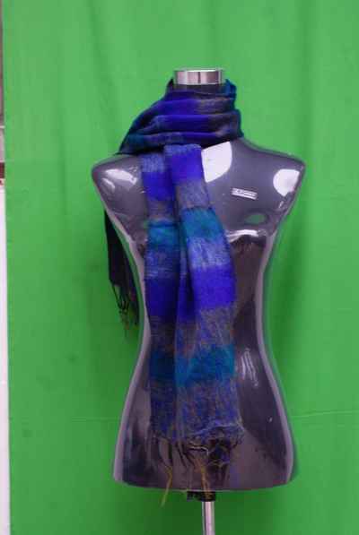 Yak Wool Muffler, Nepali Acrylic Hand Loom Muffler, Striped