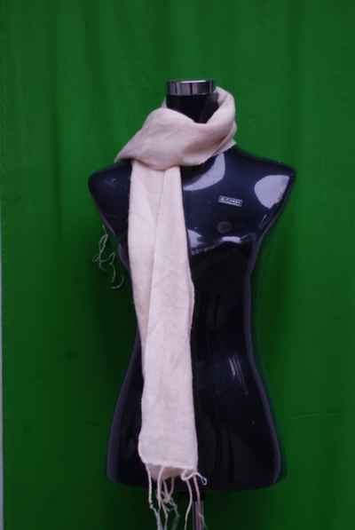 Yak Wool Muffler, Nepali Acrylic Hand Loom Muffler, [white]