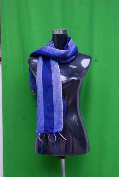 Yak Wool Muffler, Nepali Acrylic Hand Loom Muffler, Striped