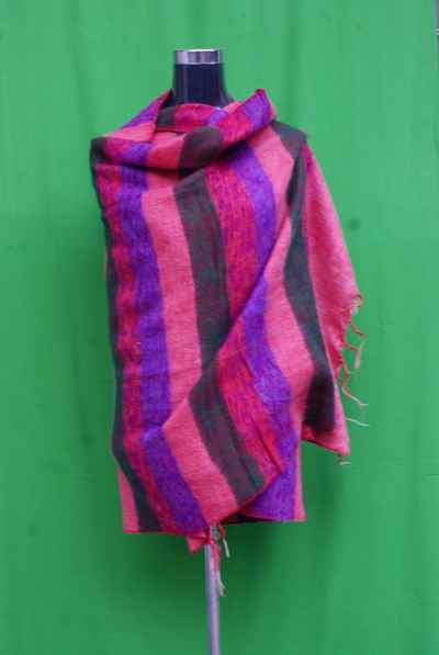 Yak Wool Shawl, Nepali Acrylic Hand Loom Shawl, Large Strip