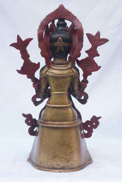 Maitreya Buddha Statue, [chocolate Oxidize], [old Post], [remakable]