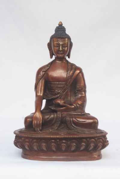 Shakyamuni Buddha Statue, [chocolate Oxidize], [old Post], [remakable]