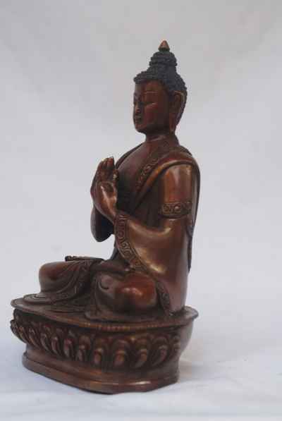 Virochana Buddha Statue, [chocolate Oxidize], [old Post], [remakable]