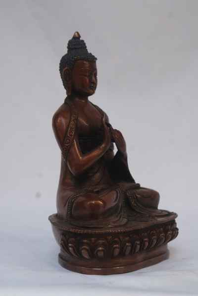Virochana Buddha Statue, [chocolate Oxidize], [old Post], [remakable]